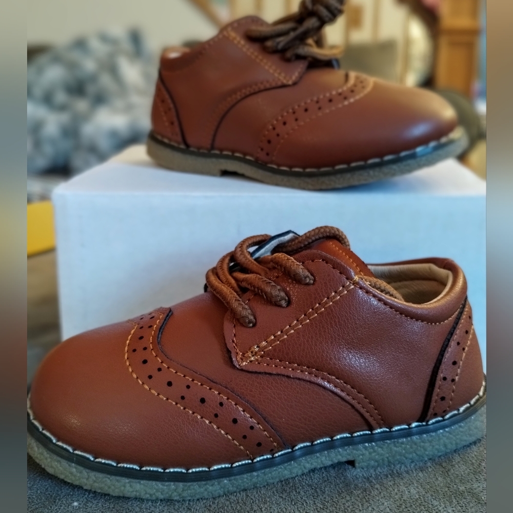 Toddler Oxford Shoes- Brown Dress Shoes